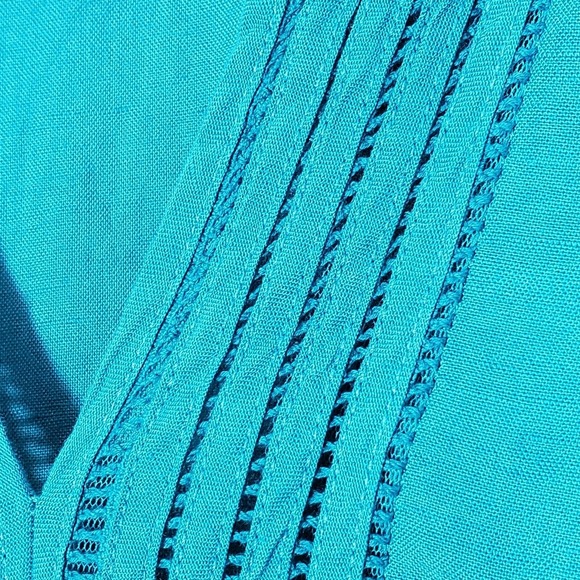 Soft Surroundings Women Linen Tunic Top Size XL 3/4 Sleeve‎ Vacation Beachy - Picture 5 of 13